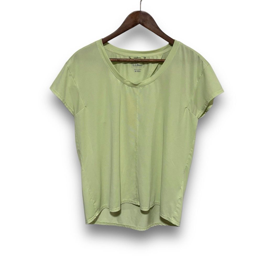 LL Bean Women's Crew‎ Neck Outdoor Short Sleeve Performance Shirt M 19.5x25